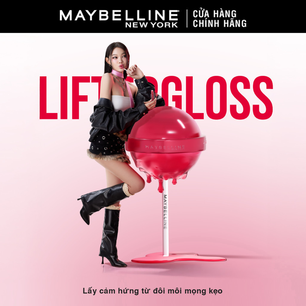 Son Bóng Lifter Gloss cho Đôi Môi Đầy Căng Mọng Kẹo cùng Hyaluronic Acid Maybelline New York 5.4ML