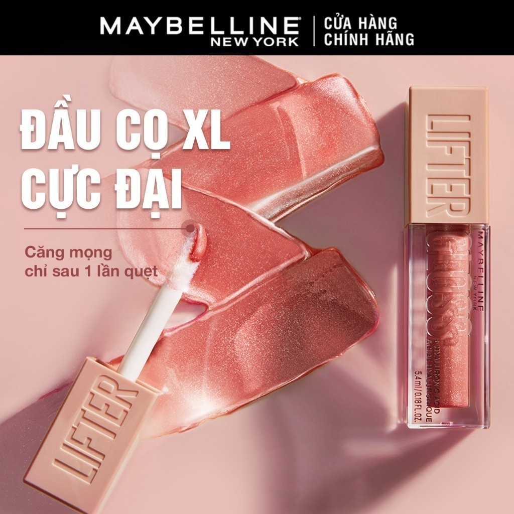 Son Bóng Lifter Gloss cho Đôi Môi Đầy Căng Mọng Kẹo cùng Hyaluronic Acid Maybelline New York 5.4ML