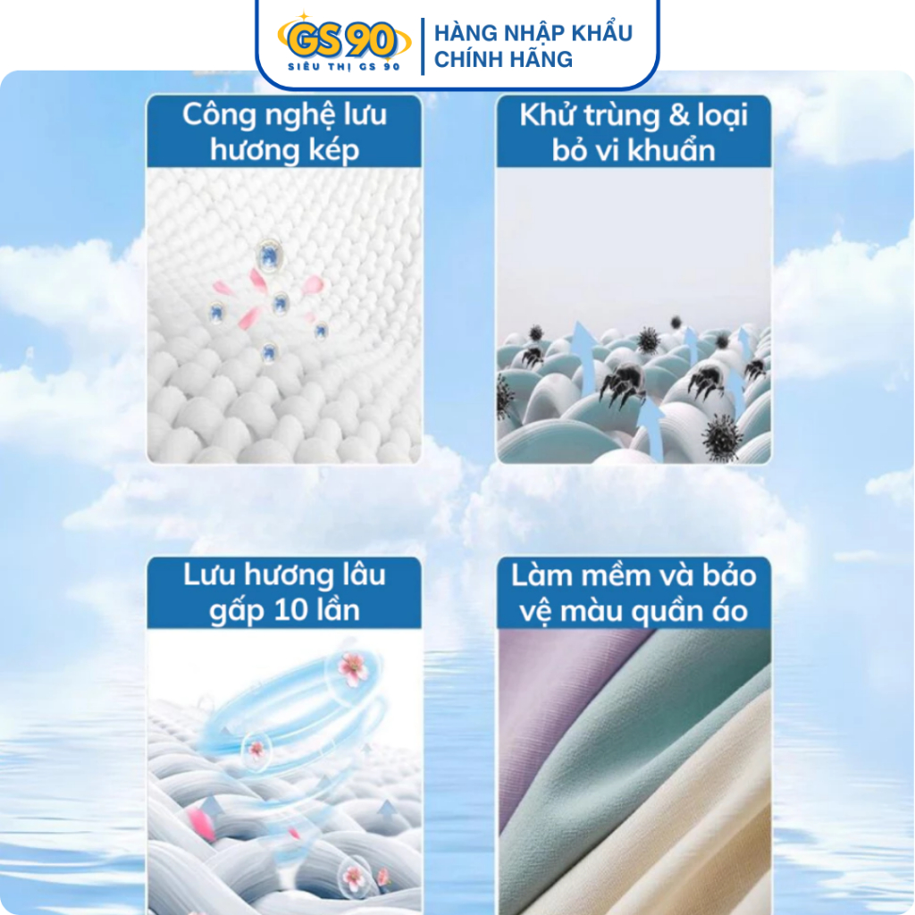 Viên Xả Vải Khô Lenor Châu Âu 155g Hương April Fresh Nước Hoa Quý Phái Giúp Quần Áo Thơm Mát Cả Ngày