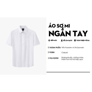 [T7_SALE 30%_HT] Áo Sơ Mi Nam Ngắn Tay 8SMCB401TRK/8SMCB412TRK Biluxury Form Slimfit Chống Nhăn Chống Tia UV Co Giãn