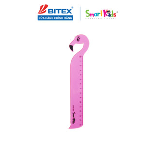 Thước hồng hạc ngộ nghĩnh SK-RL1005, SMARTKIDS. Dành cho học sinh cấp 1, cấp 2, cấp 3. Nhựa dẻo bền, màu sắc bắt mắt