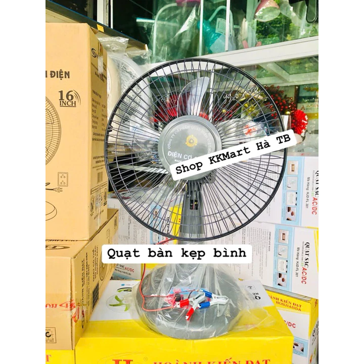 freeship quạt kẹp bình 12V: quạt bàn, quạt rút, quạt cây
