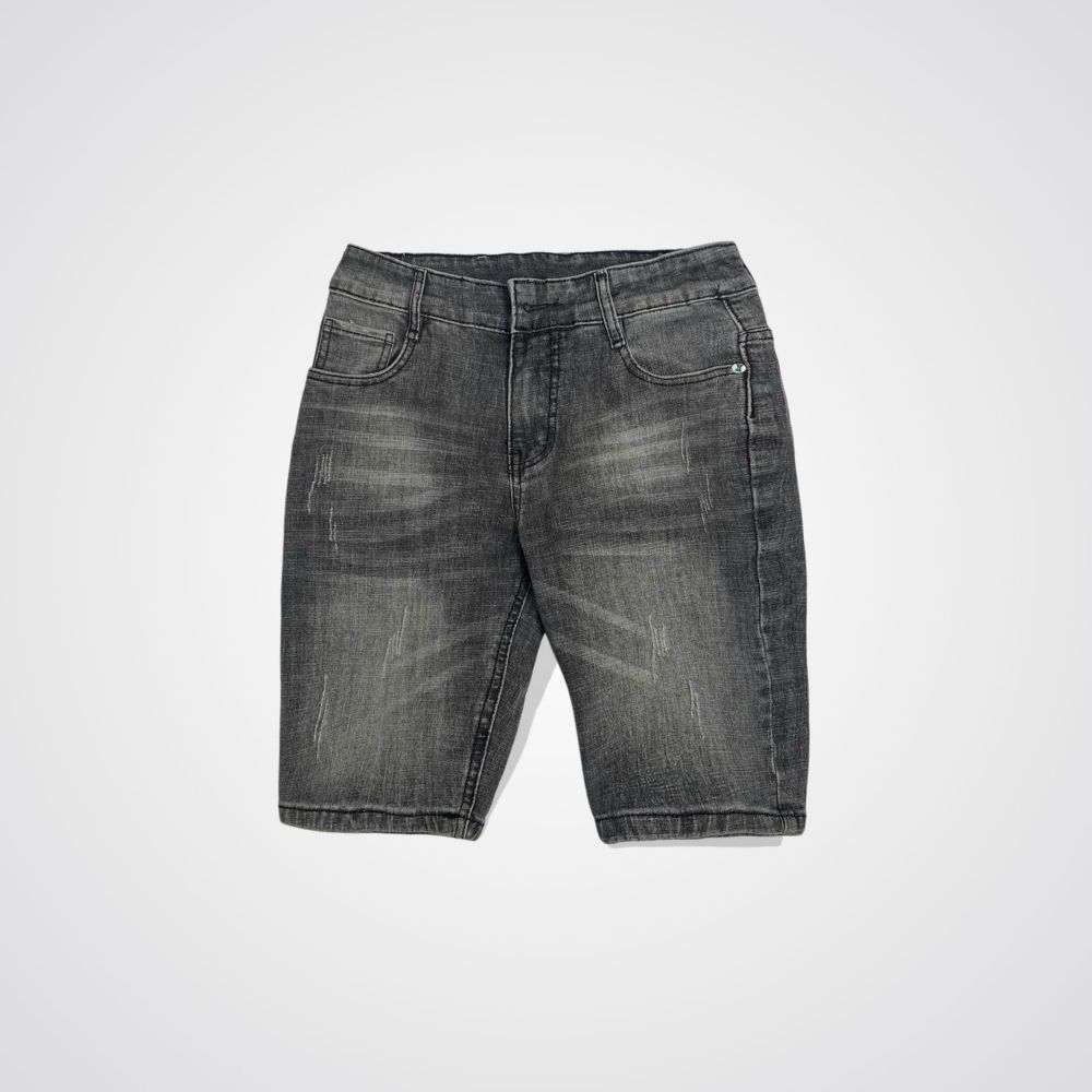 Quần Short Jean Nam Xám Co Giãn, Vải Denim Cotton Cao Cấp, Form Đẹp Dễ Phối Đồ