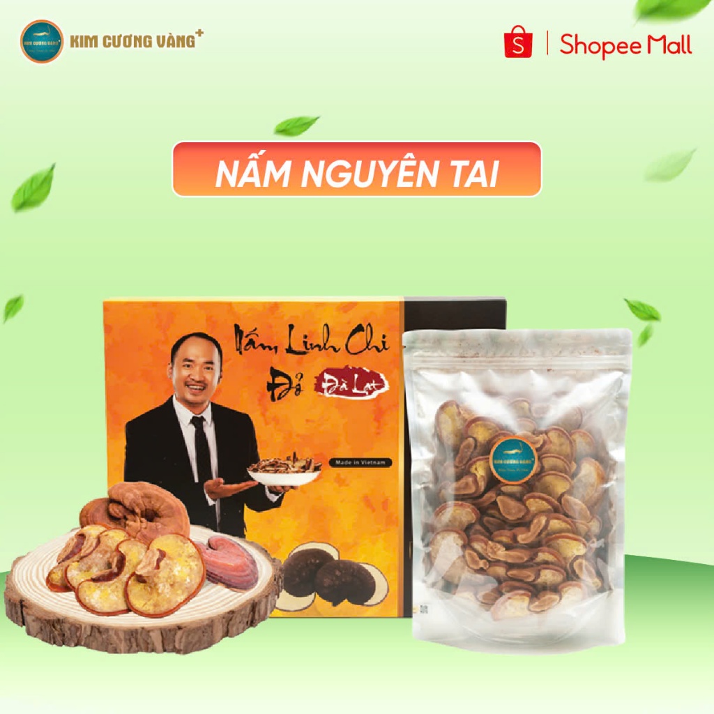 Ảnh Nấm Linh Chi Đỏ Đà Lạt Kim Cương Vàng - Hỗ Trợ Giải Độc Gan, Giảm Mệt Mỏi, Cải Thiện Sức Khỏe (250Gr/Hộp) 2