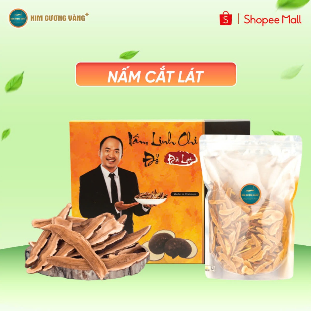 Ảnh Nấm Linh Chi Đỏ Đà Lạt Kim Cương Vàng - Hỗ Trợ Giải Độc Gan, Giảm Mệt Mỏi, Cải Thiện Sức Khỏe (250Gr/Hộp) 3