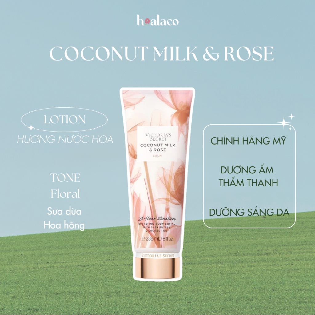 XỊT THƠM TOÀN THÂN BODY MIST COCONUT MILK ROSE Victoria's