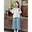 Sét bộ quần dài xanh ống rộng kèm áo hoa cho bé gái từ 12-45kg(2-12 tuổi)