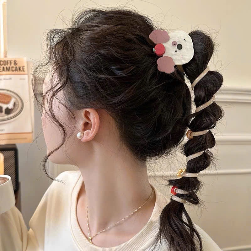 cột tóc dây diện họa tiết cho bạn gái,dây cột tóc lò xo