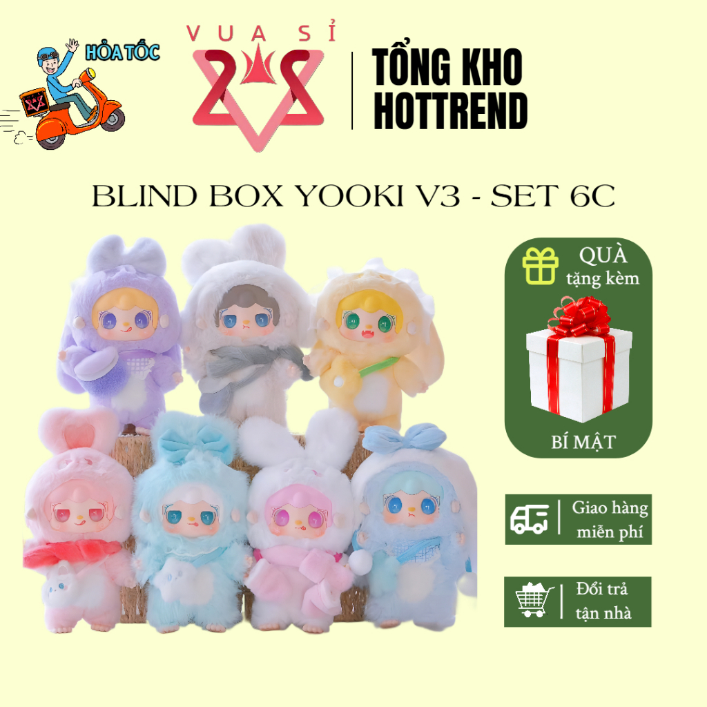 Blind Box Baby Yooki V3 Warm Bunny Dễ Thương Đáng Yêu Bản Hộp Ngẫu ...