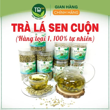 Trà lá sen non cuộn (lá sen vo viên sấy lạnh), thanh nhiệt, thanh lọc cơ thể, trợ tiêu hóa, hỗ trợ giảm stress, ngủ ngon