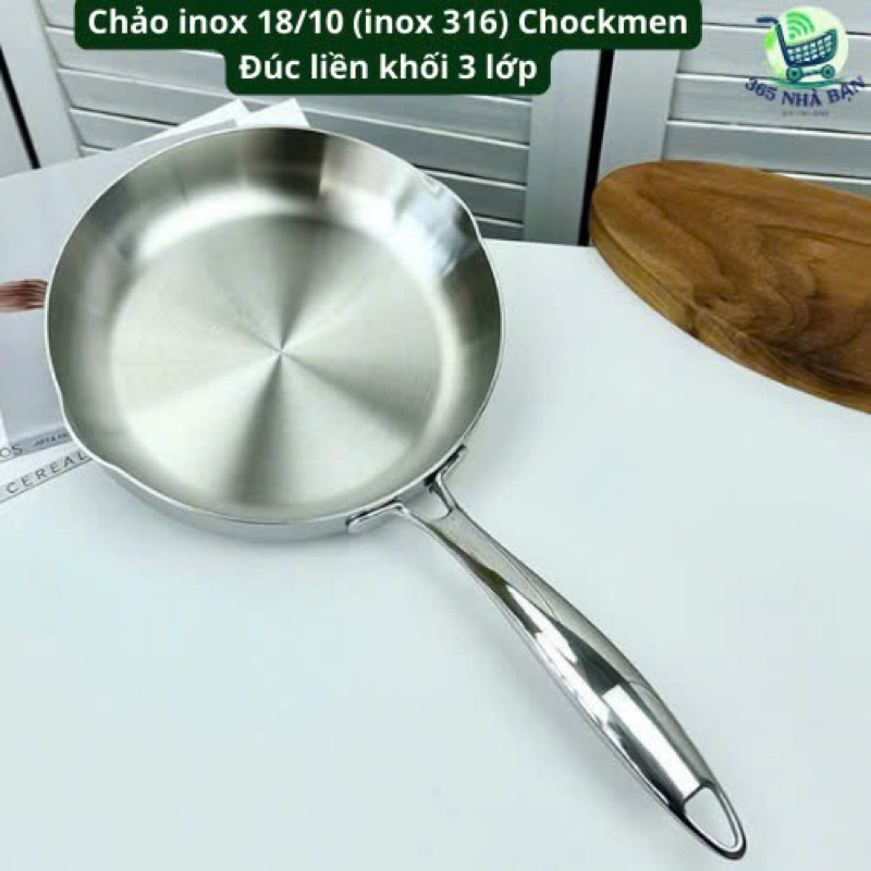 Chảo Chockmen Đức inox 18/10 Size 20cm đúc liền đáy cao cấp chảo rán ...