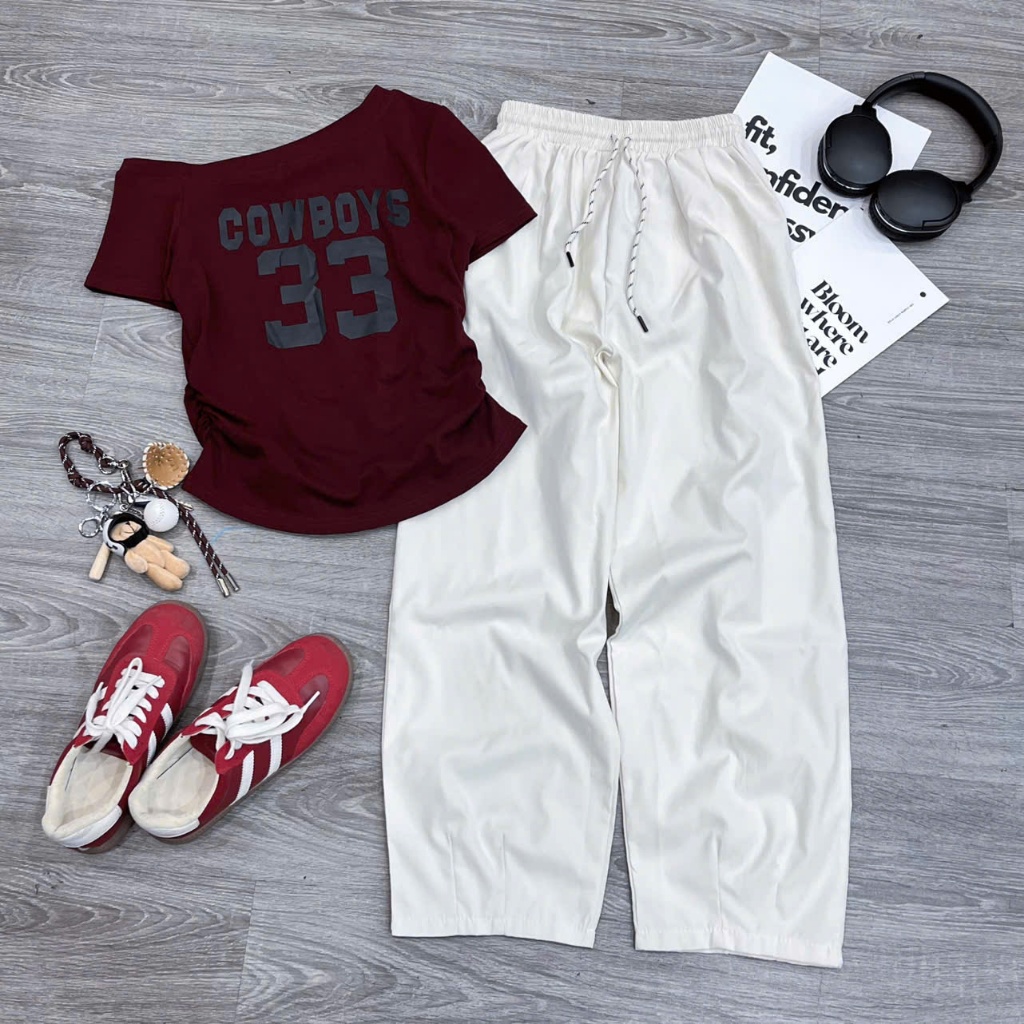 2026. [SÉT QUẦN BAGGY] Sét áo cộc tay chất thun + quần baggy chất thô kaki. Đủ size SMLXL