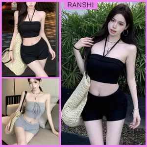 Set Áo Quần Đùi SẮN MÚT NGỰC RANSHI Phối Được Nhiều Kiểu Mặc Đi Biển Đi Chơi Chất Thun Gân Dày - RSET101