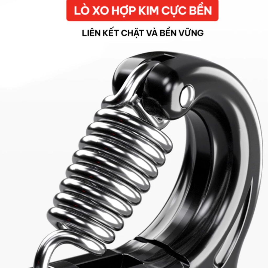 Kìm Bóp Tay Lò Xo Điều Chỉnh Lực Từ 5 - 60Kg Có Bộ Đếm Số Tập Cơ Tay, Ngón Tay GVN Sport
