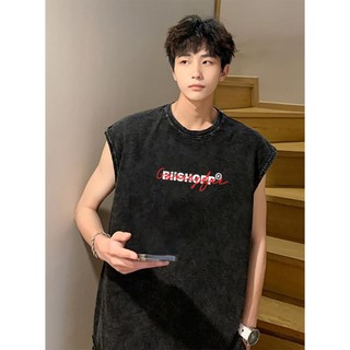 LOCAL BRAND Áo Tantop Bii Shop Wash Phong Cách Unisex Form Rộng - Áo Ba Lỗ Sát lách wash đen Ullzang tay lỡ nam nữ CShop