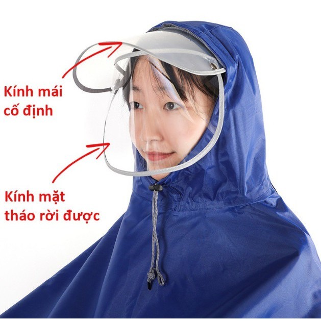 Áo Mưa Phản Quang 1 Người Và 2 Người HGMART Che Phủ Toàn Thân Kèm Kính Chắn Mưa Tiện Lợi  [ Hàng Tốt ]