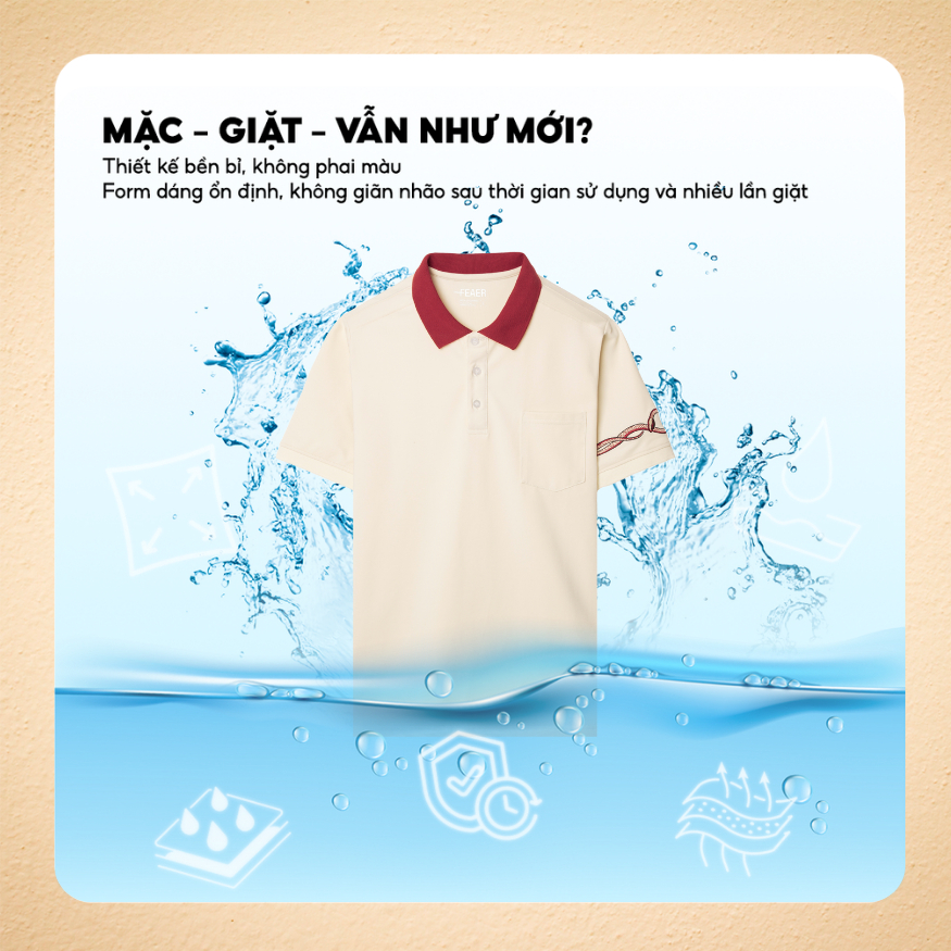 Áo polo nam có cổ Ouroboros, chất vải Cotton Micro mềm mịn, thấm hút, bền màu, họa tiết thêu rắn - FEAER