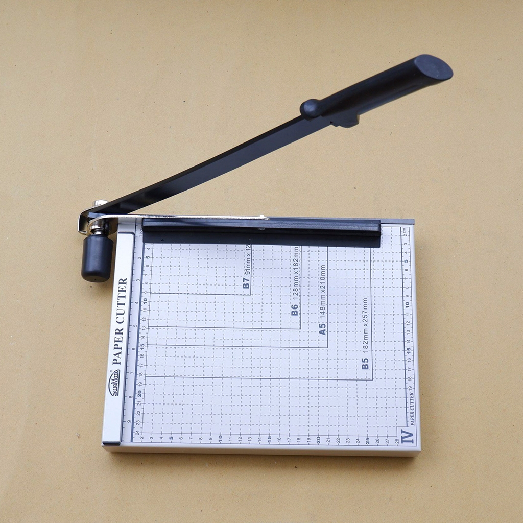 Bàn cắt giấy A4 sắt gỗ cao cấp Suremark - có thước và thanh chặn giấy ...