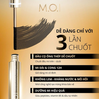 [TẶNG BẤM MI 3D] Chuốt Mi MOI Perfect Shape Mascara MOI Cosmetics Hồ Ngọc Hà