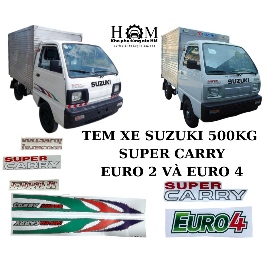 Tem dán đầu xe và hông xe Suzuki Euro 4 , Euro 2. Tem xe tải Suzuki ...