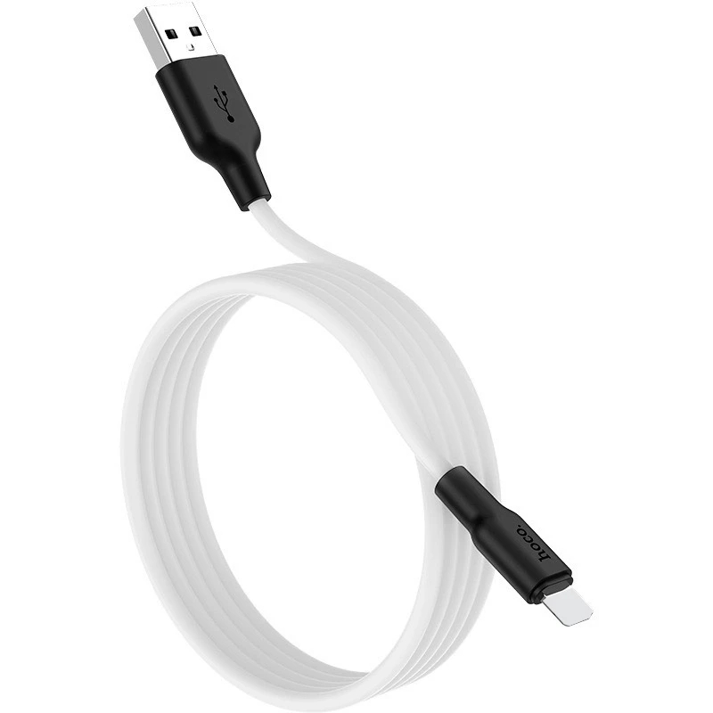 Dây sạc silicone Hoco X21 PLUS 2.4A,dây dẻo chống, đứt gãy, chống cháy cho IPhone
