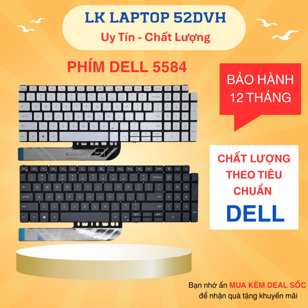 Bàn Phím Dell Inspiron 15 5584 3501 3502 3505 3505 5501 5502 5508 5509 5584 5590 5593 5594 5598, Vostro 3500 (Gen 11)
