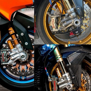 Tem FGR Dán Phuộc Trước Upside Down Ohlins-Tem Trắng Ohlins-Dán Phuộc Mod FGR Ohlins |SGDC - 1 Cặp|