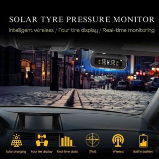 Cảm Biến Áp Suất Lốp Ô Tô Van Ngoài TPMS, Dán Kính Lái Sử Dụng Năng Lượng Mặt Trời, Cảnh Báo Thủng Lốp, Nổ Lốp - BH 12T