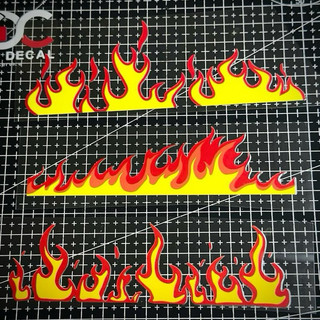 Tem Sticker DTF Lửa Dán Lốc Máy 6 Mẫu Mới 2025 |SGDC - 1 Cái|
