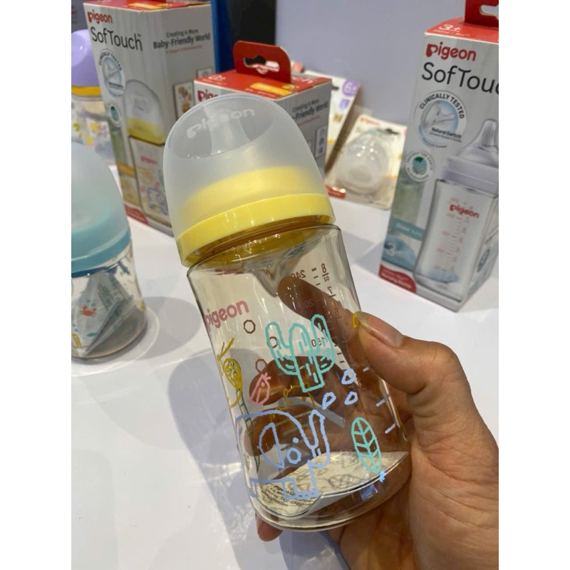 Bình Sữa Pigeon  Thế hệ mới- Bình Sữa Cho Bé TiBong Store Cổ Rộng Cao Cấp 160ml/240ml Bình Sữa Thần Thánh Nhập Khẩu