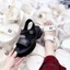 Dép sandal đế cao nữ 4cm chữ Minn quai nhựa silicon