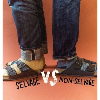 [loại lai biên dày đẹp] quần jean nam denim selvedge vải nhật màu indigo suông đứng