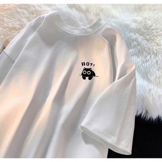 áo thun phông nam nữ form rộng unisex KONOVA chất liệu cotton in HOT