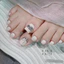 NAIL BOX CHÂN THIẾT KẾ SƠN GEL TRẮNG ĐÍNH ĐÁ
