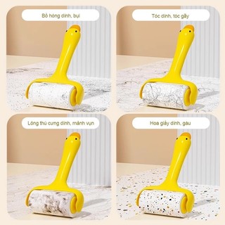 Combo-Cây lăn bụi vịt con 10cm lõi cây lăn bụi,làm sạch quần áo lăn giường sofa lăn lông mèo】