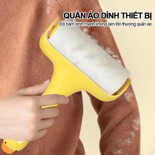 Combo-Cây lăn bụi vịt con 10cm lõi cây lăn bụi,làm sạch quần áo lăn giường sofa lăn lông mèo】