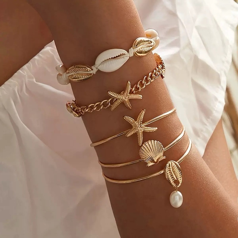 Phụ Kiện Vòng Tay Vintage Dạng vỏ Sò Thời Trang Nữ Du Lịch Đi Biển Năm 2024
