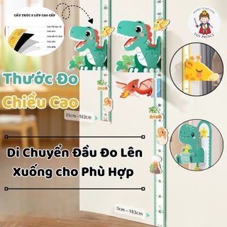 Thước Đo Chiều Cao Pony / Hươu Vàng Sư Tử Ngộ Nghĩnh - Thước Đo Nam Châm Chất Liệu Cao Cấp Tặng Kèm Sticker