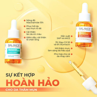 Serum Balance Làm Sáng Da, Mờ Thâm Vitamin C Brightening Serum Glow & Radiance (30ml)