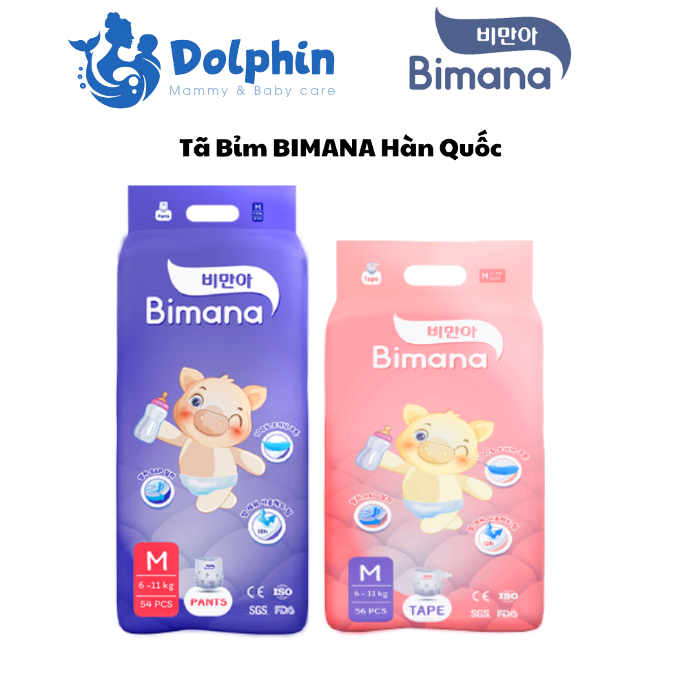 [Không quà] 1 bịch tã bỉm Bimana Hàn Quốc đủ size