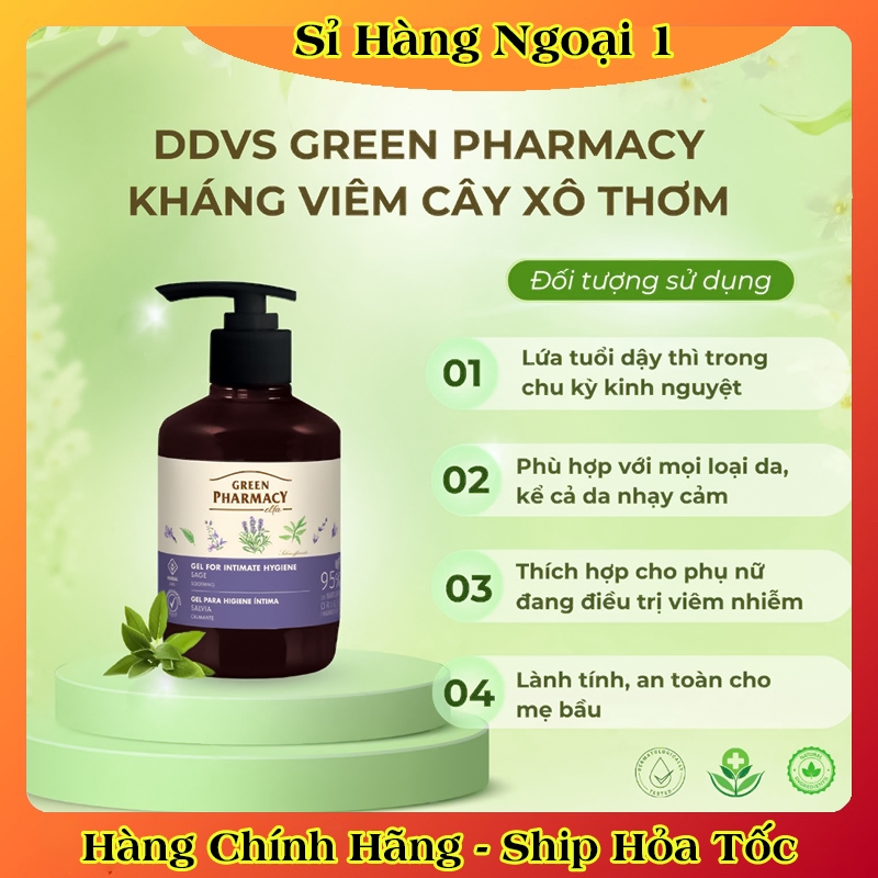 Dung Dịch Vệ Sinh Phụ Nữ Zelenaya Apteka 370ml Kháng Khuẩn, Cân Bằng Độ pH của Nga