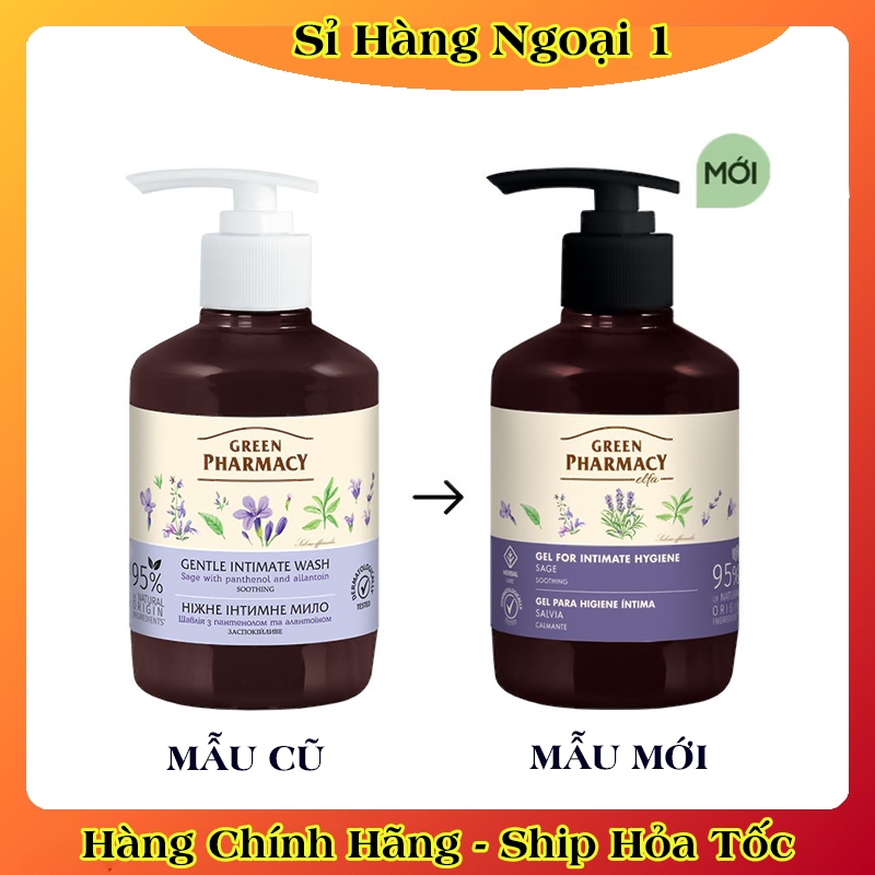 Dung Dịch Vệ Sinh Phụ Nữ Zelenaya Apteka Làm Dịu Da Ngăn Ngừa Vi Khuẫn Cân Bằng Độ pH 370ml