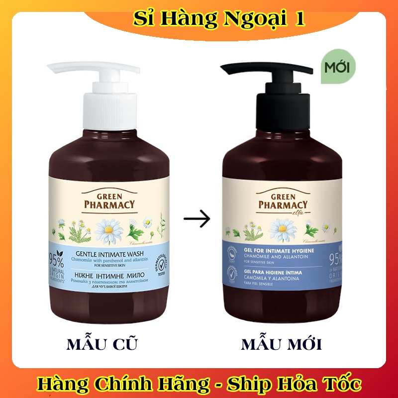 Dung Dịch Vệ Sinh Phụ Nữ Zelenaya Apteka Làm Dịu Da Ngăn Ngừa Vi Khuẫn Cân Bằng Độ pH 370ml