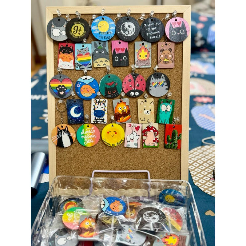 [QUÀ TẶNG HANDMADE] Móc khoá vẽ tay, quà tặng độc đáo. Hand painted ...