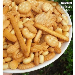Bánh quy bơ mix 4 loại bánh quy siêu ngon: bánh quy đồng tiền, quy hạt ngọc, quy đũa, quy cá,giòn,thơm mùi bơ sữa