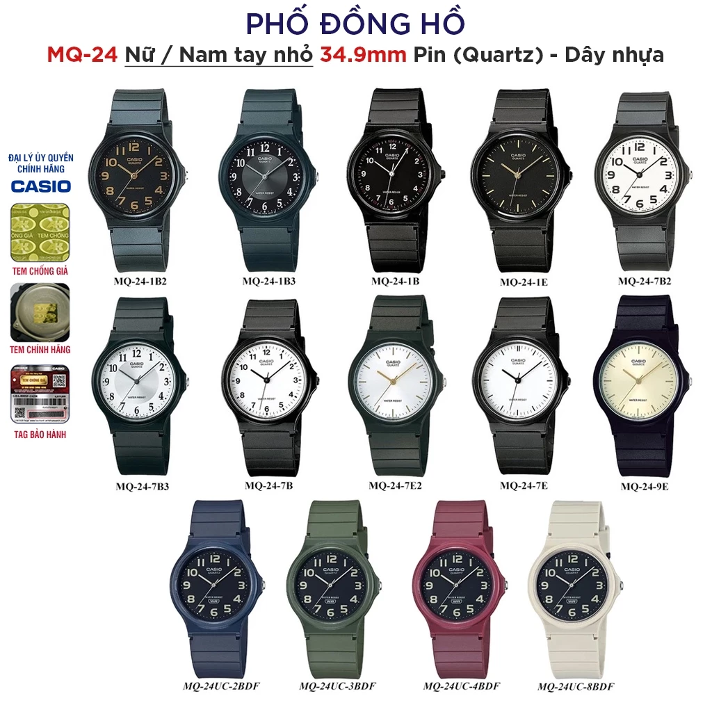 Đồng hồ Casio MQ-24 mặt trước