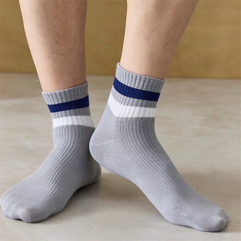 Vớ Tất Unisex kẻ 2 thanh 5 màu cổ lửng phong cách trẻ trung, năng động.