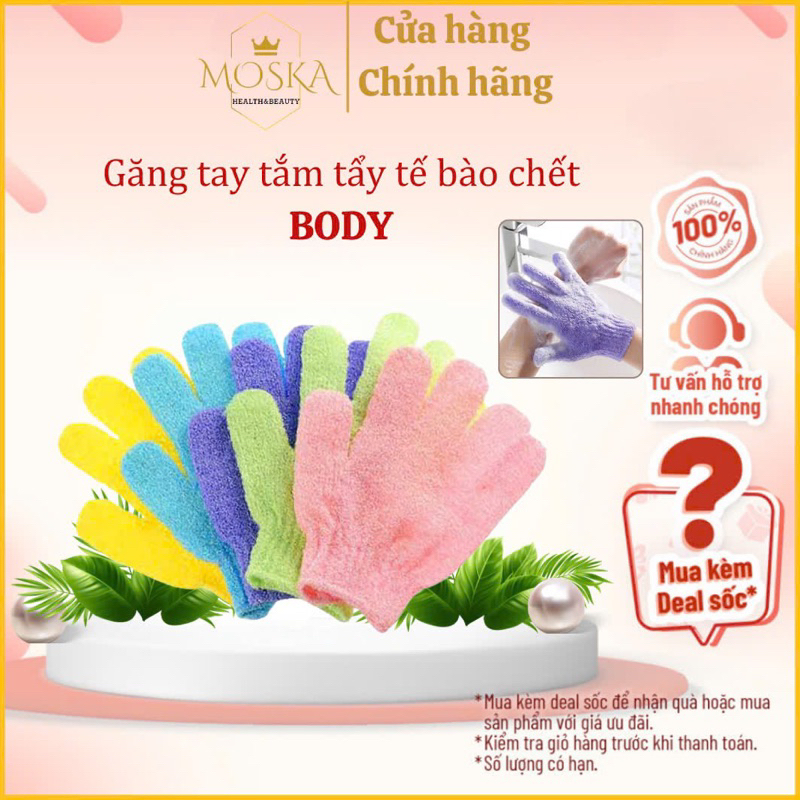 Găng Tay Tắm Tẩy Tế Bào Chết Body Đa Năng – Massage Nhẹ Nhàng - Hình Ảnh Thực Tế