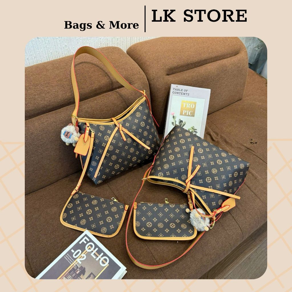 Túi Xách Nữ Đeo Vai Đeo Chéo Da Cao Cấp Kèm Ví Mini 2 Size 25/30 – NA130
