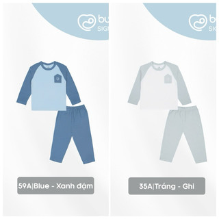 Bubaby BBB1104TN Bộ dài tay sợi tre cao cấp cho bé trai và bé gái